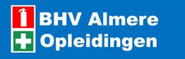 BHV Almere Opleidingen logo met pictogrammen van brandblusser en EHBO kruis.