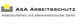 Logo von AsA Arbeitsschutz mit grauer und gelber Grafik, Text: "Arbeitssicherheit und arbeitsmedizinischer Dienst".