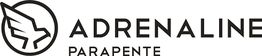 Logo avec un oiseau stylisé et le texte "Adrenaline Parapente" noir sur fond blanc.