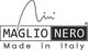 Logo del brand "Maglio Nero" con scritta "Made in Italy" in bianco e nero.