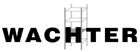Schriftzug "WACHTER" mit Baugerüst als H.