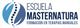 Logotipo de Escuela Masternatura con texto "Formación en terapias manuales" y diseño azul.