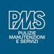 Logo blu con testo bianco: "PMS Pulizie Manutenzioni e Servizi".