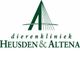 Logo van Dierenkliniek Heusden & Altena met groene letters en een gestileerde A-vorm.
