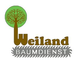 Logo mit Baumgrafik und Text "Weiland Baumdienst".
