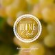 Wine Club logo on blurred grape background, text reads "Since 1950, background grapes vector".