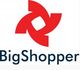 Rødt roterende logo over teksten "BigShopper" på hvid baggrund.