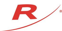 Rotes "R" mit gebogener roten Linie und einem Registrierungszeichen auf weißem Hintergrund.