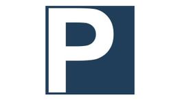 Weißes "P" auf dunkelblauem Hintergrund, symbolisiert einen Parkplatz.
