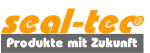 Logo von Seal-tec mit Slogan "Produkte mit Zukunft" in Orange und Grau.