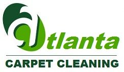 Logo for Atlanta Carpet Cleaning in green text with a green abstract design.