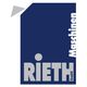 Logo von Rieth GmbH Maschinen mit blauem Hintergrund und weißer Aufschrift.