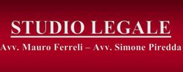 "Logo rosso con scritta: Studio Legale, Avv. Mauro Ferreli, Avv. Simone Piredda."