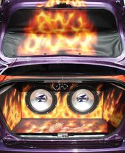 True Flames auf Leder