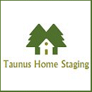 Logo von Taunus Home Staging mit Haus und zwei Bäumen.