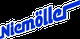Blaues Logo mit dem Text "Niemöller" in schräger, fetter Schrift.