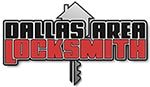 Logo for Dallas Area Locksmith with a house-shaped key.