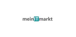Logo mit Text "meinITmarkt" auf weißem Hintergrund.