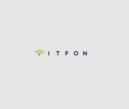 Logo af ITFON med et grønt WiFi-symbol ved siden af teksten.