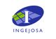 Logo de INGEJOSA con fondo azul y figura geométrica en verde y morado.