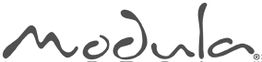 Schwarzes, handschriftliches "Modula" Logo auf weißem Hintergrund.