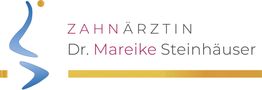 Logo mit der Aufschrift "Zahnärztin Dr. Mareike Steinhäuser" und blauer Zahnform links.