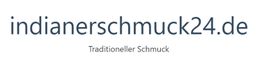 "Logo des Onlineshops indianerschmuck24.de mit dem Slogan 'Traditioneller Schmuck' darunter."