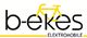Logo mit gelbem Fahrrad und Schriftzug "b-ekes Elektromobile" auf weißem Hintergrund.