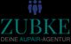 Zubke Logo mit drei stilisierten Figuren und dem Text "Deine Aupair-Agentur" darunter.