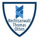 Wappen mit blauem Logo und Text "Rechtsanwalt Thomas Otten".