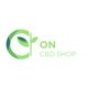 Logo de On CBD Shop con hoja verde en la letra C.