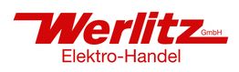 Logo von "Werltiz GmbH Elektro-Handel" in roten Buchstaben.