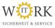 Logo mit Wort "Work" und Zahnrad bei "IT", darunter "Sicherheit & Service".