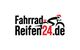 Logo von Fahrrad-Reifen24.de mit stilisiertem Radfahrer und rotem Helm.