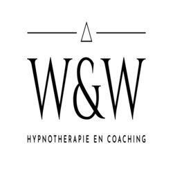 Logo met de tekst "W&W Hypnotherapie en Coaching" en een kleine driehoek erboven.