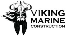 Viking Marine Construction logo with Viking warrior graphic.