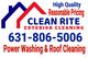 Clean Rite Exterior Cleaning: 631-806-5006. High quality, reasonable pricing. Power washing services.