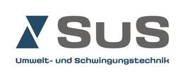 SUS-Logo, Text: "Umwelt- und Schwingungstechnik" in Blau und Grau.