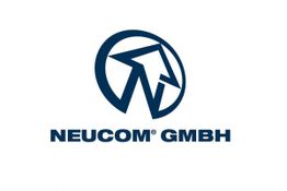Logo der NEUCOM GmbH: dunkelblaues Symbol und Schrift auf weißem Hintergrund.