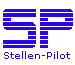 Blaues "SP" Logo mit dem Text "Stellen-Pilot" darunter.