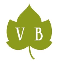 Ein grünes Blatt mit den weißen Buchstaben "V" und "B".