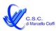 Logo blu con frecce e testo "C.S.C. di Marcello Cioffi".