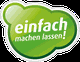 Grüne Blase mit Text "einfach machen lassen!" in weiß.