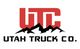 Logo of Utah Truck Co. with red "UTC" and black mountain silhouette.