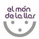 Logo con texto "el món de la llar" y una sonrisa estilizada en gris.