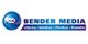 Logo von Bender Media mit Icons für Briefumschlag, Dienste: Lettershop, Digitaldruck, Offsetdruck.