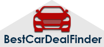 Red car icon above "BestCarDealFinder" text on a gray background.