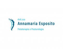 Logo di "dott.ssa Annamaria Esposito" con figura stilizzata e testo "Fisioterapia e Posturologia".