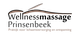 "Logo van Wellnessmassage Prinsenbeek met tekst voor lichaamsverzorging en ontspanning."