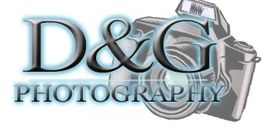 Logo mit "D&G Photography" vor einer gezeichneten Kamera.